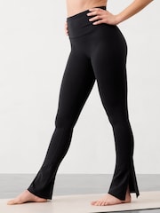 Athleta Black Elation Ultra High Rise Split Slim Flare Trousers - Image 1 of 5