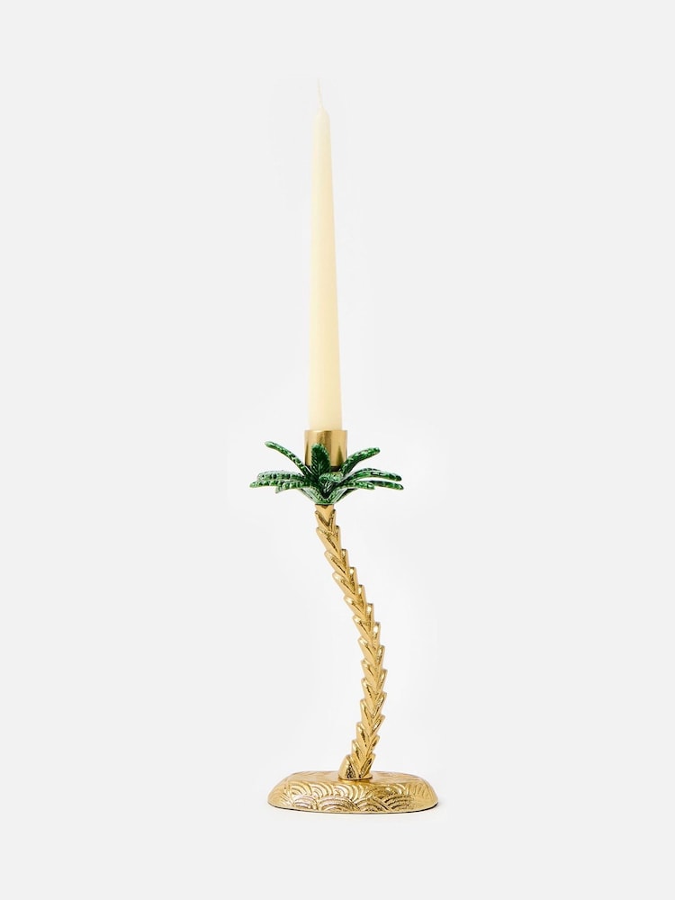 Oliver Bonas Gold Palm Tree Metal Candlestick Holder - Image 1 of 6