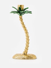 Oliver Bonas Gold Palm Tree Metal Candlestick Holder - Image 2 of 6