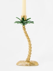 Oliver Bonas Gold Palm Tree Metal Candlestick Holder - Image 3 of 6