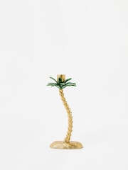 Oliver Bonas Gold Palm Tree Metal Candlestick Holder - Image 4 of 6