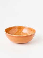 Oliver Bonas Orange Soleil Reactive Glaze Serving Bowl - Image 1 of 6