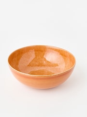 Oliver Bonas Orange Soleil Reactive Glaze Serving Bowl - Image 3 of 6
