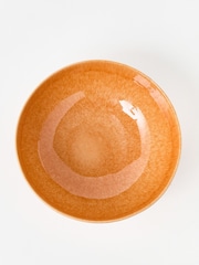 Oliver Bonas Orange Soleil Reactive Glaze Serving Bowl - Image 4 of 6