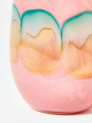 Oliver Bonas Pink Naya Tall Glass Vase - Image 4 of 6
