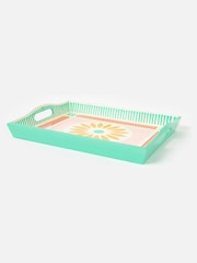 Oliver Bonas Pink Wooden Hand Painted Flower Tray - Image 1 of 5
