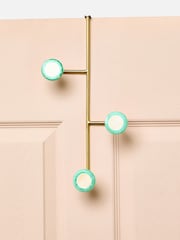 Oliver Bonas Blue Resin & Bone Gold Over The Door Storage Hooks - Image 1 of 6