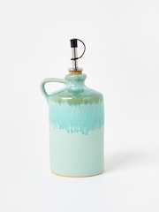 Oliver Bonas Blue Soleil Reactive Glaze Oil Bottle - Image 1 of 5