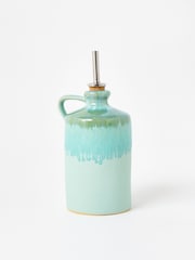Oliver Bonas Blue Soleil Reactive Glaze Oil Bottle - Image 2 of 5
