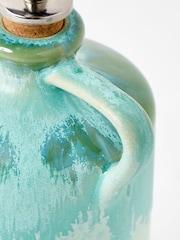 Oliver Bonas Blue Soleil Reactive Glaze Oil Bottle - Image 3 of 5