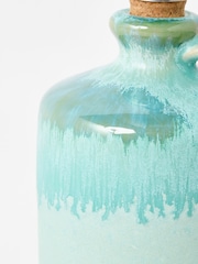 Oliver Bonas Blue Soleil Reactive Glaze Oil Bottle - Image 4 of 5