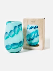 Oliver Bonas Blue Naya Glass Vase - Image 2 of 6