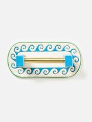 Oliver Bonas Green Sun Ceramic Toilet Roll Holder - Image 2 of 6