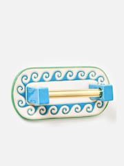 Oliver Bonas Green Sun Ceramic Toilet Roll Holder - Image 3 of 6