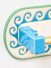 Oliver Bonas Green Sun Ceramic Toilet Roll Holder - Image 4 of 6