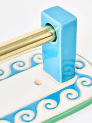 Oliver Bonas Green Sun Ceramic Toilet Roll Holder - Image 5 of 6