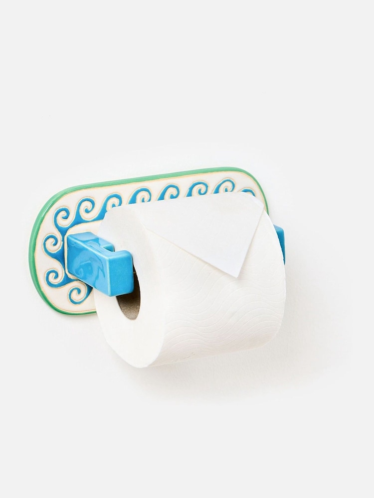 Oliver Bonas Green Sun Ceramic Toilet Roll Holder - Image 6 of 6
