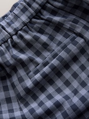 أزرق - Gingham Barrel Leg Trousers - صورة 7 من 8