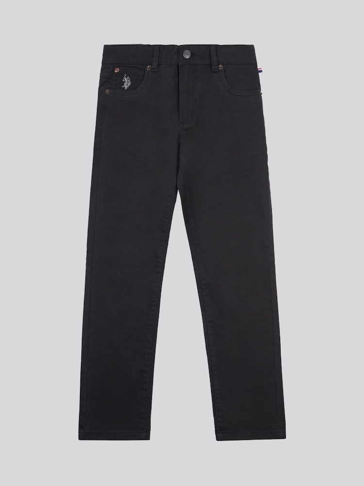 U.S. Polo Assn. White Boys Core 5 Pocket Trousers - Image 1 of 5