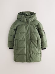 Grün - Superdry Langer Steppmantel - Bild 1 von 8