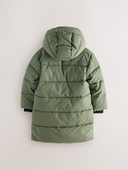 Grün - Superdry Langer Steppmantel - Bild 2 von 8