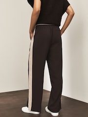Black/Ecru Side Stripe Wide Leg Tailored Trousers - Image 3 of 5