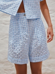 Blue Gingham Shorts - Image 2 of 4