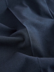 Navy Blue Tailored Hourglass Slim Trousers with Wool - Image 7 of 8