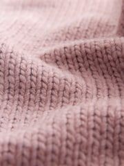 Blush Pink V-Neck Knitted Shirt Layer Look Jumper - Image 6 of 7