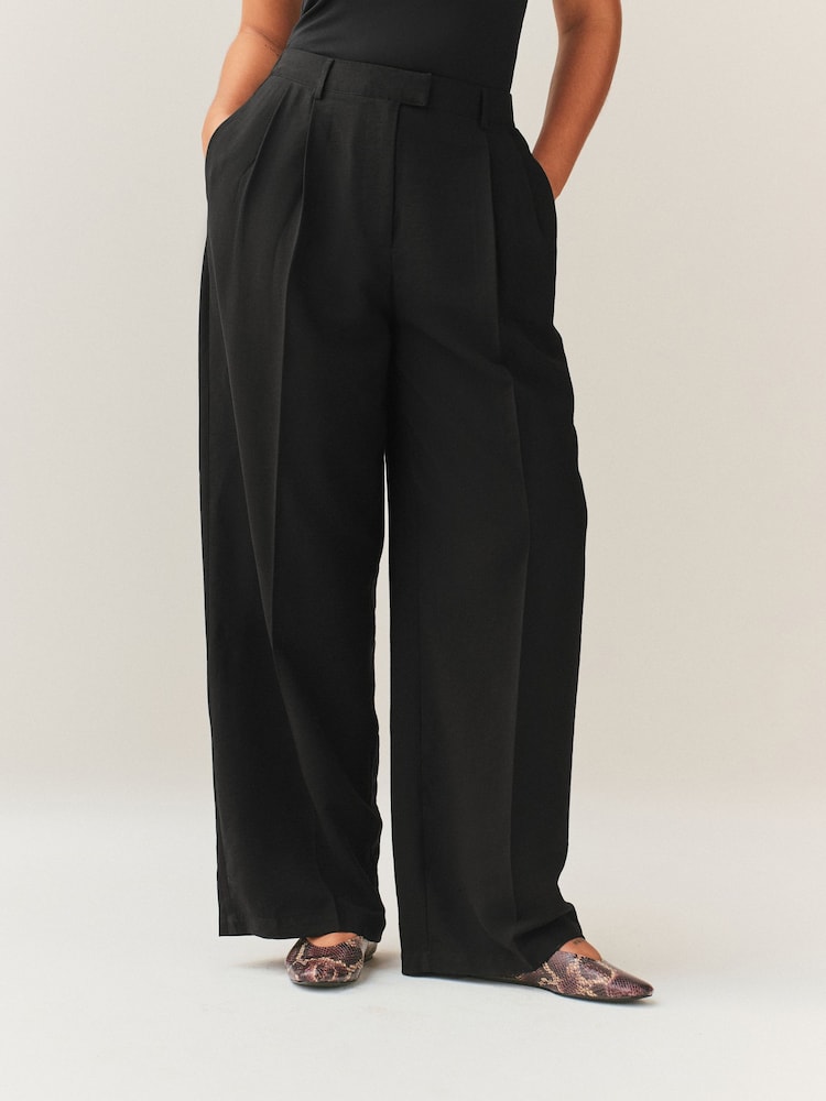 Schwarz - Hourglass Wide Leg Tailored Trousers - Bild 2 von 7
