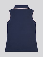 U.S. Polo Assn. Blue Girls Sleeveless Polo Shirt - Image 6 of 7