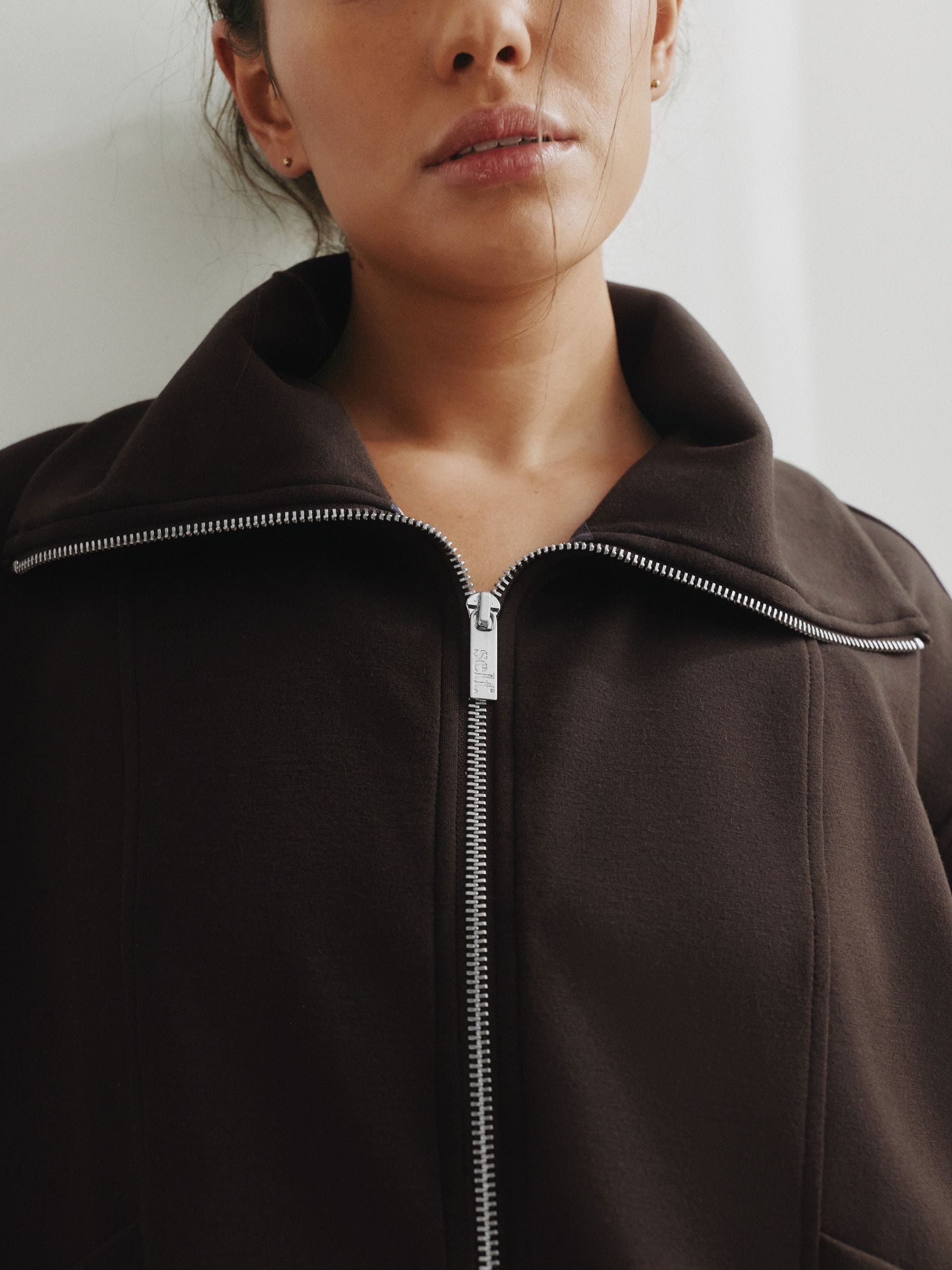 Brownシルク Buy self. Chocolate Brown Full Zip Viscose Blend Jacket from Next