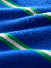 Blue/Green Stripe 100% Merino Wool N. Premium Roll Neck Jumper - Image 3 of 3