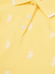 U.S. Polo Assn. Yellow Girls Double Horsemen Print Polo Dress - Image 3 of 3