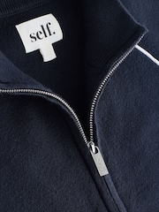 self. Navy Full Zip Sweat Top - Image 13 of 13