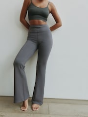 self. Dark Green Kickflare Leggings - Image 1 of 8