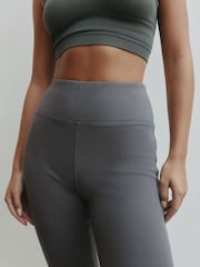 self. Dark Green Kickflare Leggings - Image 4 of 8