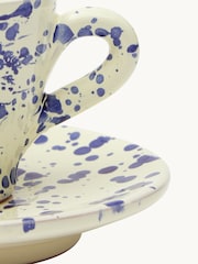 Hot Pottery Set of 4 Blueberry Splatter Espresso Set - Image 3 of 5