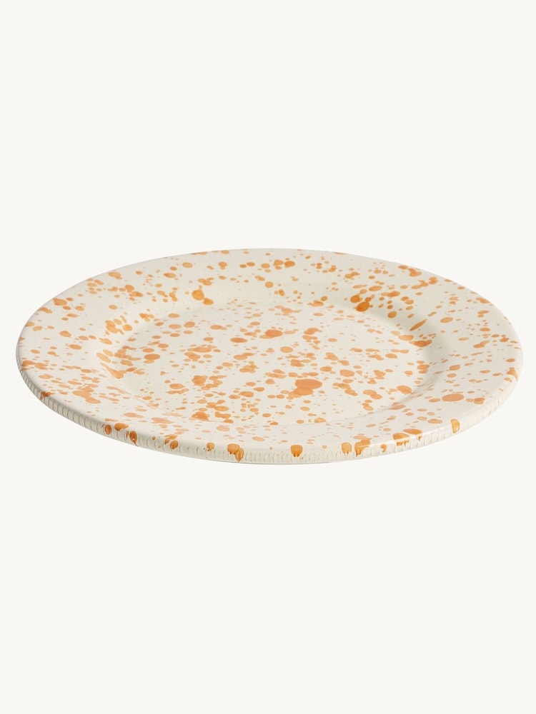 Hot Pottery Set of 4 Burnt Orange Splatter Side Plates - Image 2 of 5