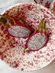 Hot Pottery Cranberry Splatter Salad Bowl - Image 1 of 5