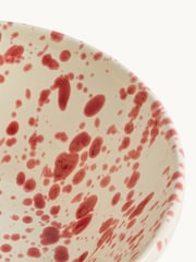 Hot Pottery Cranberry Splatter Salad Bowl - Image 3 of 5
