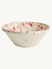 Hot Pottery Cranberry Splatter Salad Bowl - Image 4 of 5