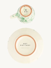 Hot Pottery Set of 4 Pistachio Splatter Espresso Set - Image 4 of 4