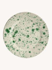 Hot Pottery Set of 4 Pistachio Splatter Dinner Plates - Image 3 of 5