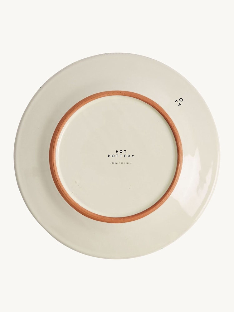 Hot Pottery Set of 4 Pistachio Splatter Dinner Plates - Image 5 of 5