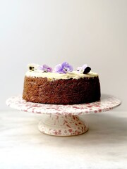 Hot Pottery Cranberry Splatter Cake Stand - Image 1 of 5
