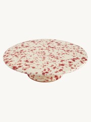 Hot Pottery Cranberry Splatter Cake Stand - Image 2 of 5