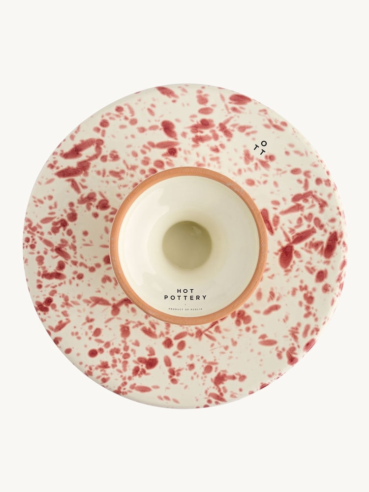 Hot Pottery Cranberry Splatter Cake Stand - Image 5 of 5