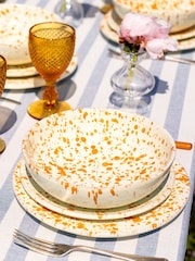 Hot Pottery 12 Piece Burnt Orange Splatter Signature Dinner Set - Image 1 of 6