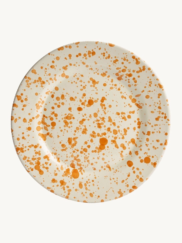 Hot Pottery 12 Piece Burnt Orange Splatter Signature Dinner Set - Image 2 of 6